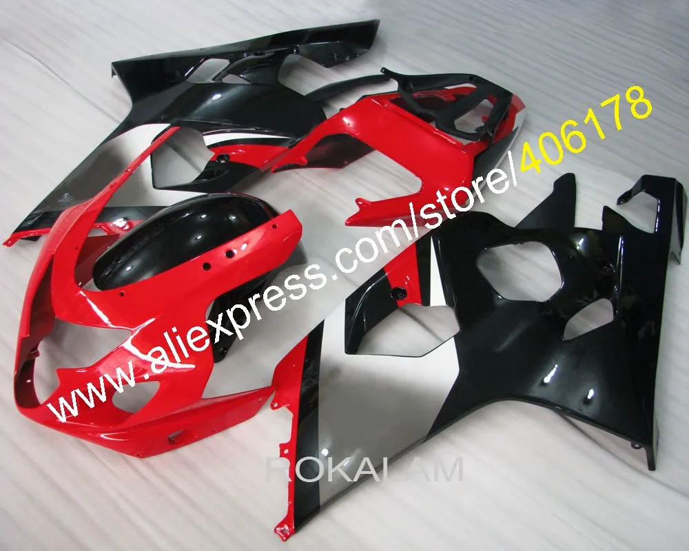 

GSXR600 750 04 05 Fairing For Suzuki GSXR 600 750 2004 2005 Red Gray Black Bike Body Kits (Injection Molding)