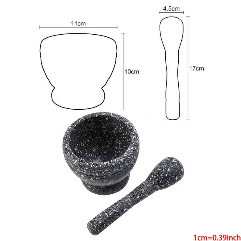 Resin Mortar Pestle Garlic Pounder Mill Pharmacy Herbs Bowl Crusher Grinder Kitchen Garlic Tool Garlic Accessories