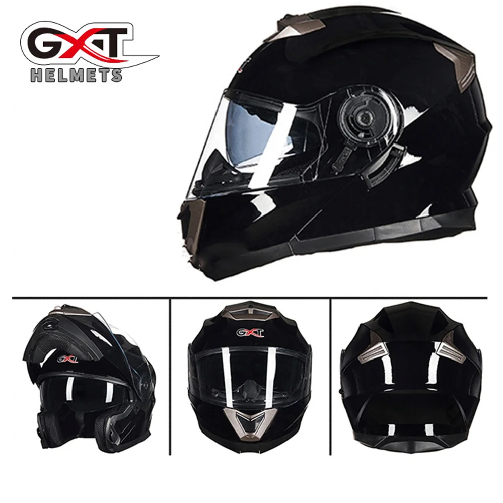 DOT Approved GXT Classic Modular Flip Up Motorcycle Helmet Safety Motocross Dual Lens Racing Full Face Capacete Moto Casco