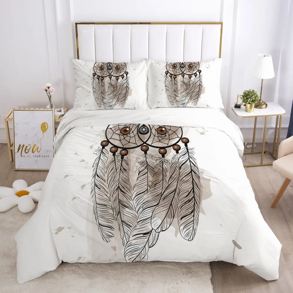 Duvet Cover Set Bedding Sets Feather Quilt Covers Pillowcases Blanket Cases 3D Bohemia Life King Single Double Size Bed Linen