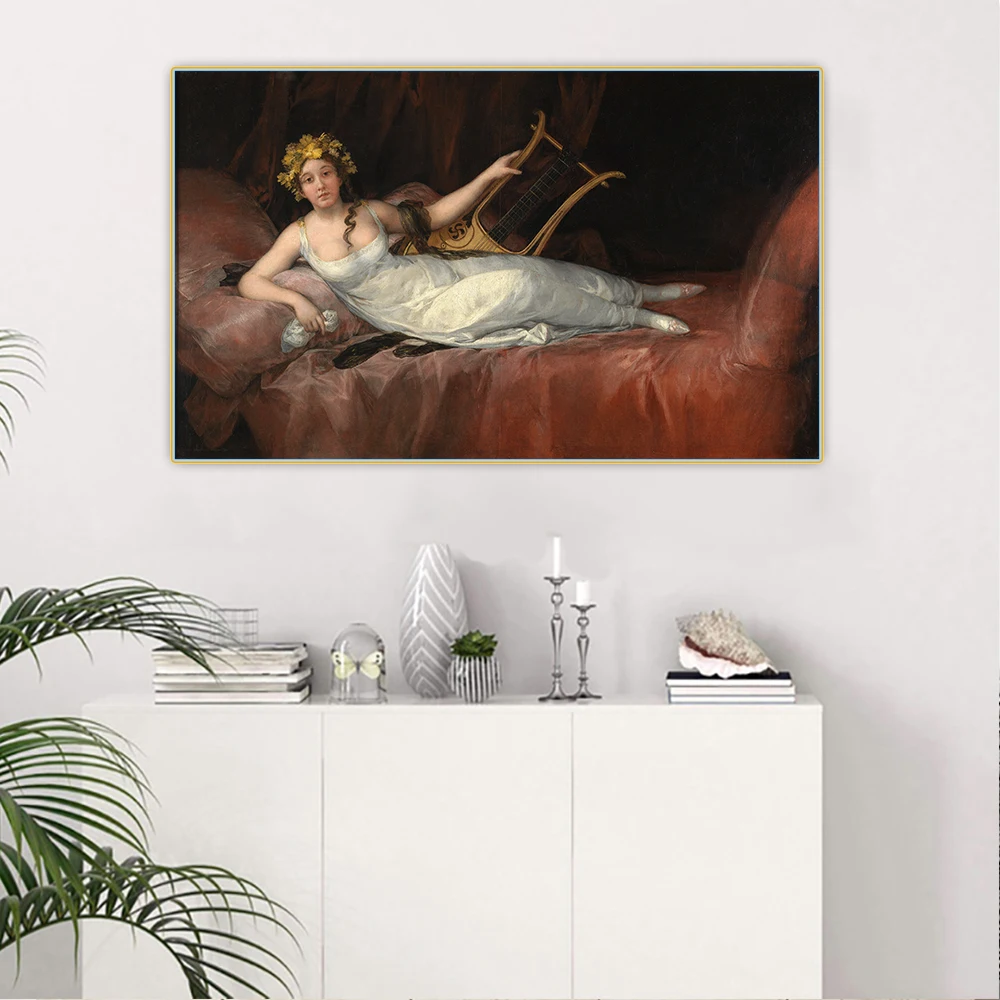 

Citon Francisco Goya《Portrait of the Marchioness of Santa Cruz》Canvas Oil Painting Picture Wall Background Decor Home Decoration