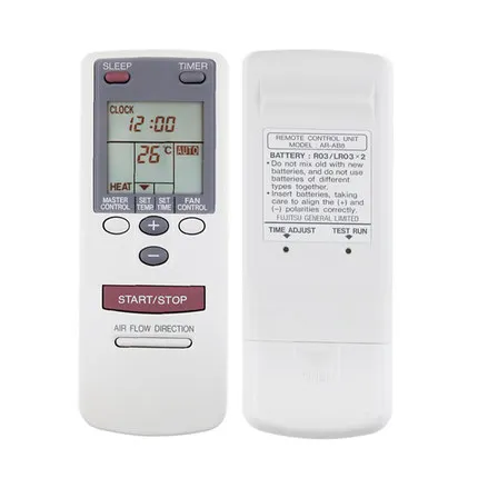 GENERAL Fujitsu Jewel air conditioning remote control AR-AB8 original English version