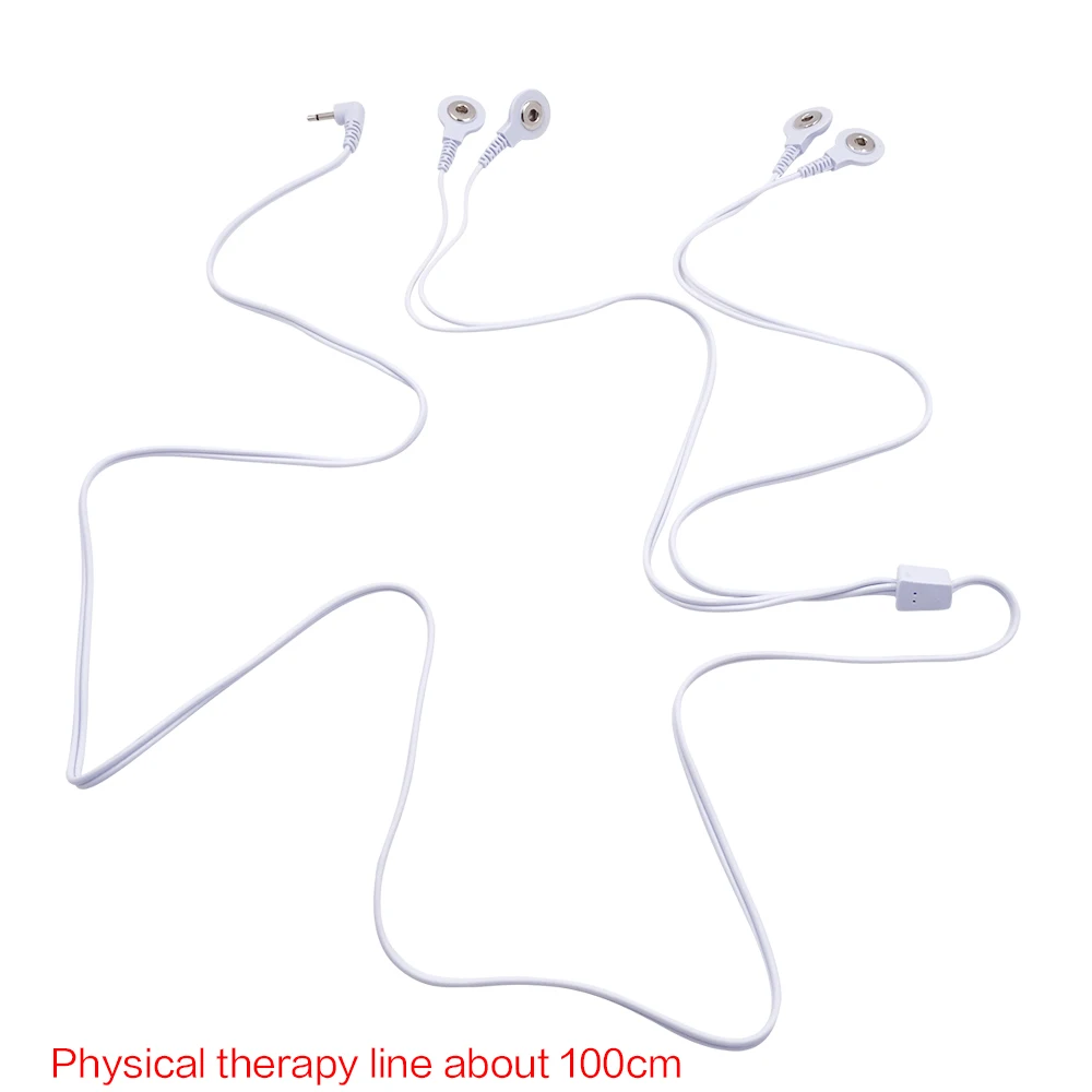 2pcs TENS Cable Electrode Wire for TENS Machine Muscle Stimulator Digital Therapy Machine Massager Massage Device Health Care