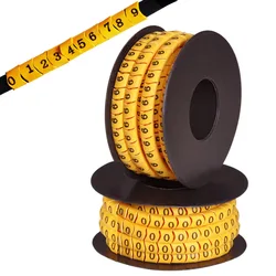 1pcs  1.5mm/2.5mm/4mm/6mm Square Number Tube Cable Marker Colorful Mark Wire Markers cabe marker 0-9 number A-Z letter