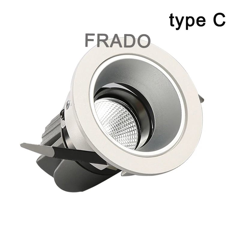 Hohe Helle 5W 7W 12W 20W 30W Dimmbare COB LED Downlights 24 Winkel Leuchte Einbau lichter der decke Unten Lampen Garantie – Detail 6