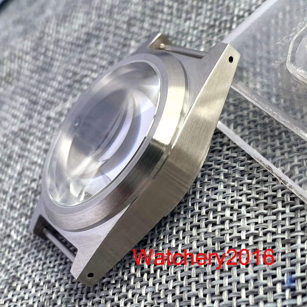 38mm Brushed AR Coating Domed Sapphire Glass 200M Waterproof Diver Watch Case For NH35 NH36 ETA 2824 PT5000 Automatic Movement