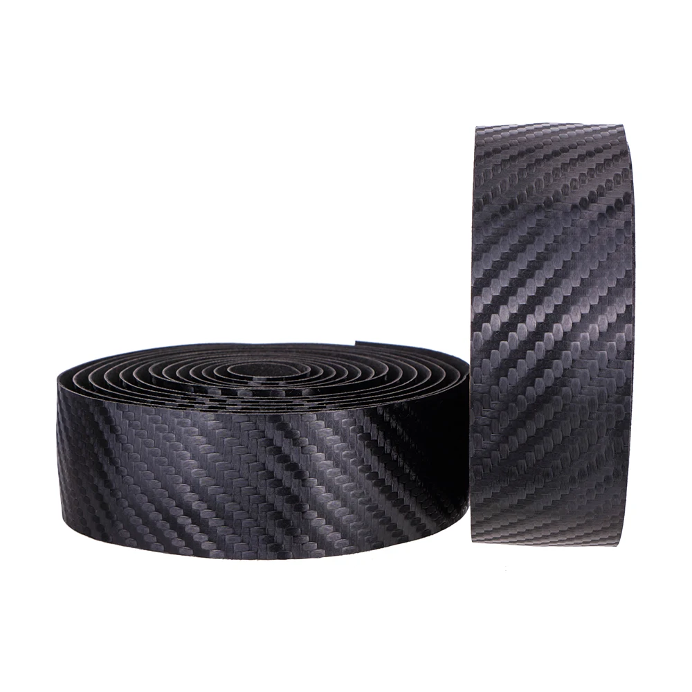 ZTTO Professional Road Bike Bicycle Handlebar Carbon Fiber Pattern EVA PU Bar Tape Soft Cycling Damping With 2 Bar Plug