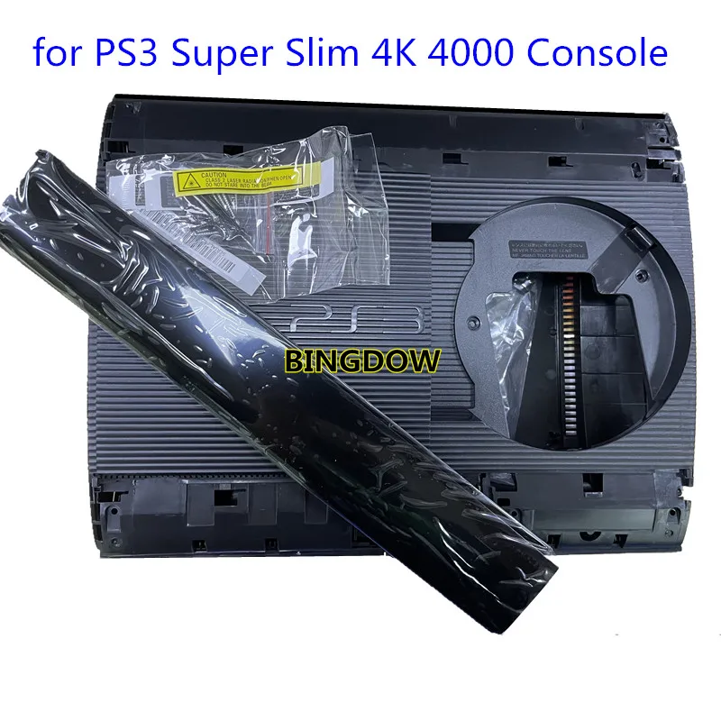 NEW Complete Housing Shell Case for PS3 Super Slim 4K 4000 40XX 4012 Console Faceplate Cover Black Color with Full Kit