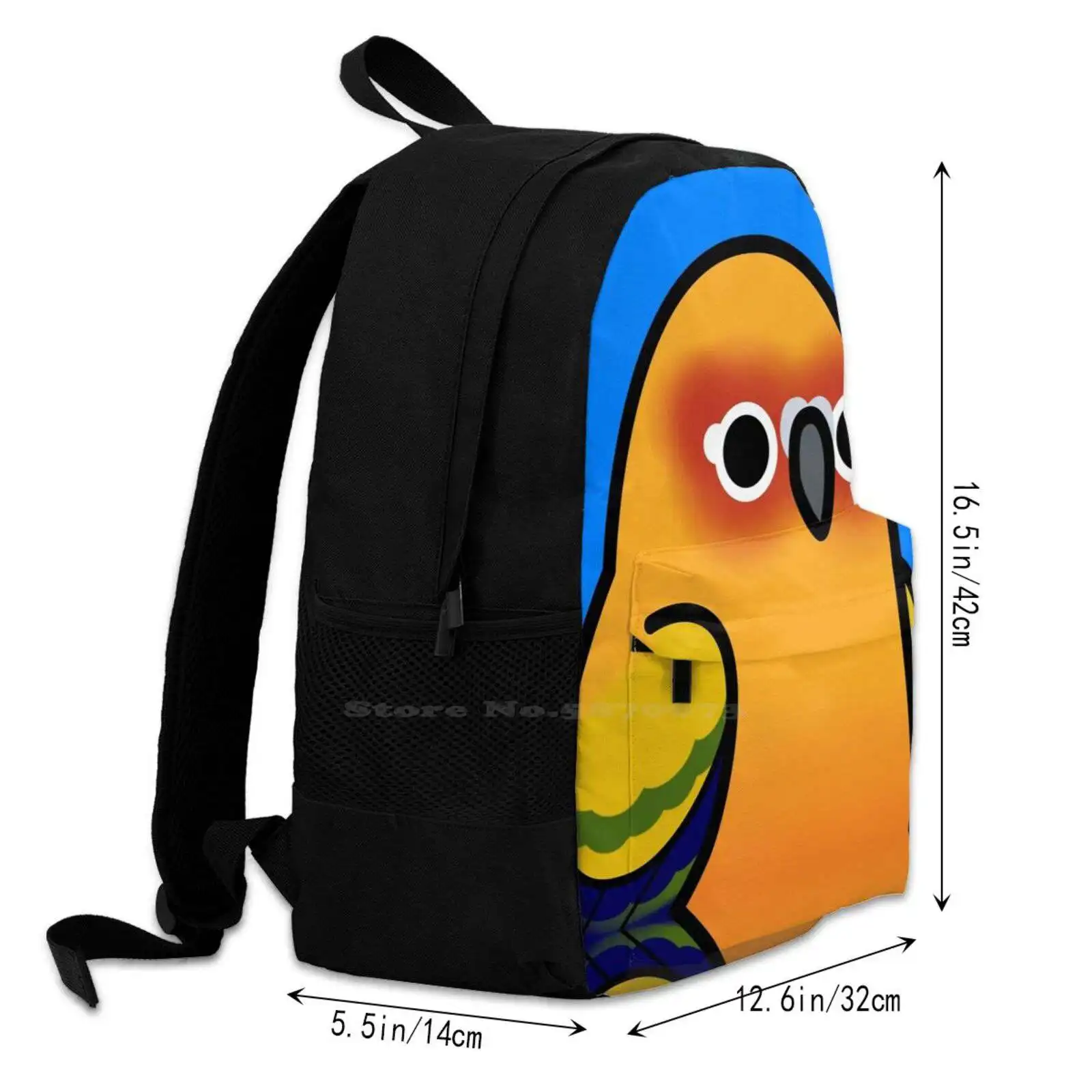 الكثير من الطيور!-Sun Conure Fashion Pattern Design Travel Laptop School Backpack Bag Birds Cute Many Cockatiel Cockatoo الأفريقي