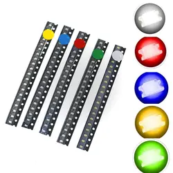 100 sztuk 0805 (2012) SMD dioda LED Kit lampa Chip światła koraliki ciepły biały czerwony zielony niebieski żółty pomarańczowy UV różowy Micro 3V SMT