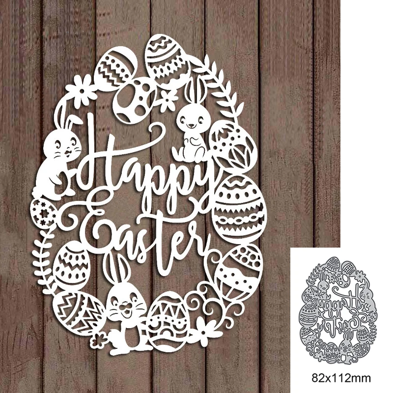 

Happy Bunny Metal Cutting Dies For DIY Scrapbook Cutting Die Paper Cards Embossed Decorative Craft Die Cut New
