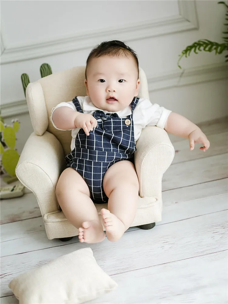 Solid wood sofa baby photography sofa chair photo shoot assisted studio props new updated version