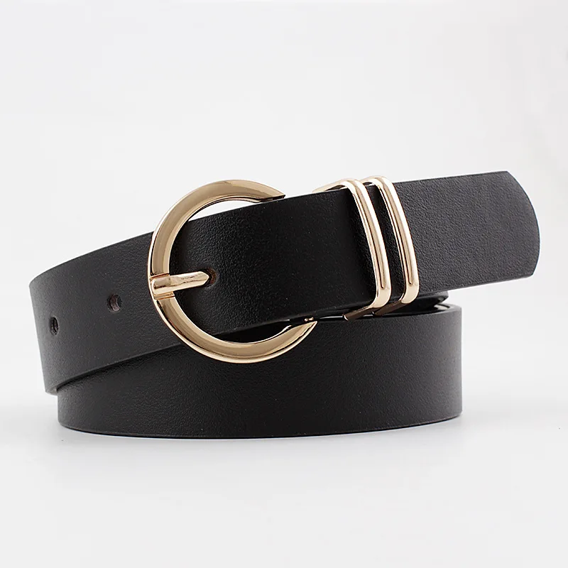 Cinturón De diseñador De alta calidad para Mujer, cinturón occidental, negro, marrón, blanco, rosa, salvaje