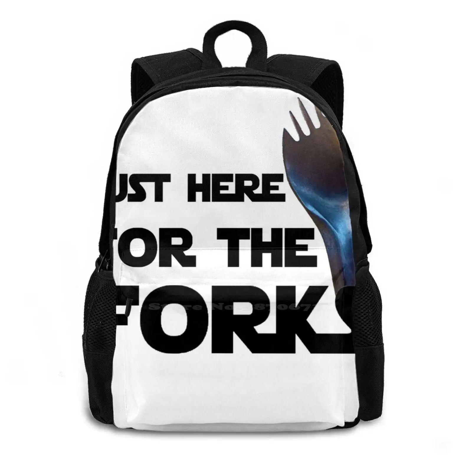 Galaxy's Just Here For The Forks Naty Rocke 3d Print Design Backpack Casual Bag Galaxys Just Here For The Forks Naty Rocke