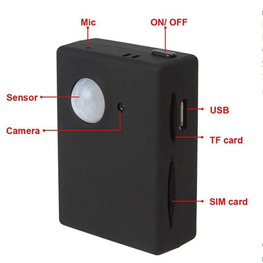 Infrared GSM MMS Call Alarm Mini X9009 GPS Tracker Smart Wireless PIR Motion Detector Sensor Support HD Camera Anti-theft Alarm