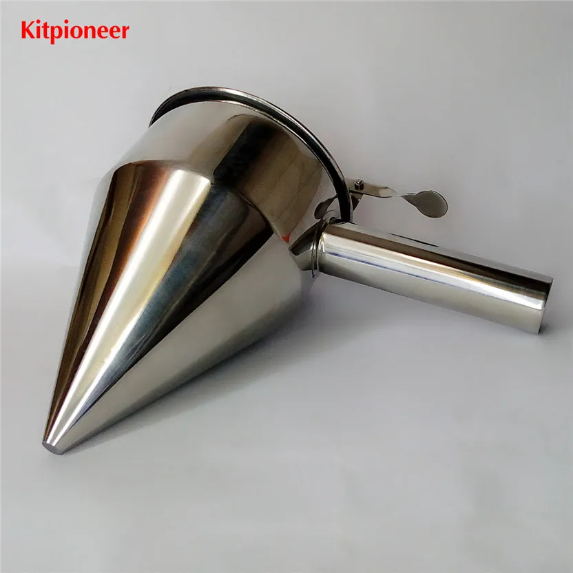 Full Stainless Steel Jam Dispenser Donut Waffle Batter Funnel Distributor Takoyaki Ball Helper Tool With Shelf