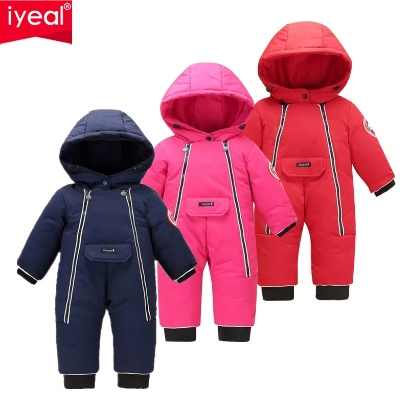 

IYEAL Children Baby Clothes Winter Snowsuit Duck Down Romper Outdoor Toddler Girls Overalls for Boys Kids Jumpsuit 1-4 Years