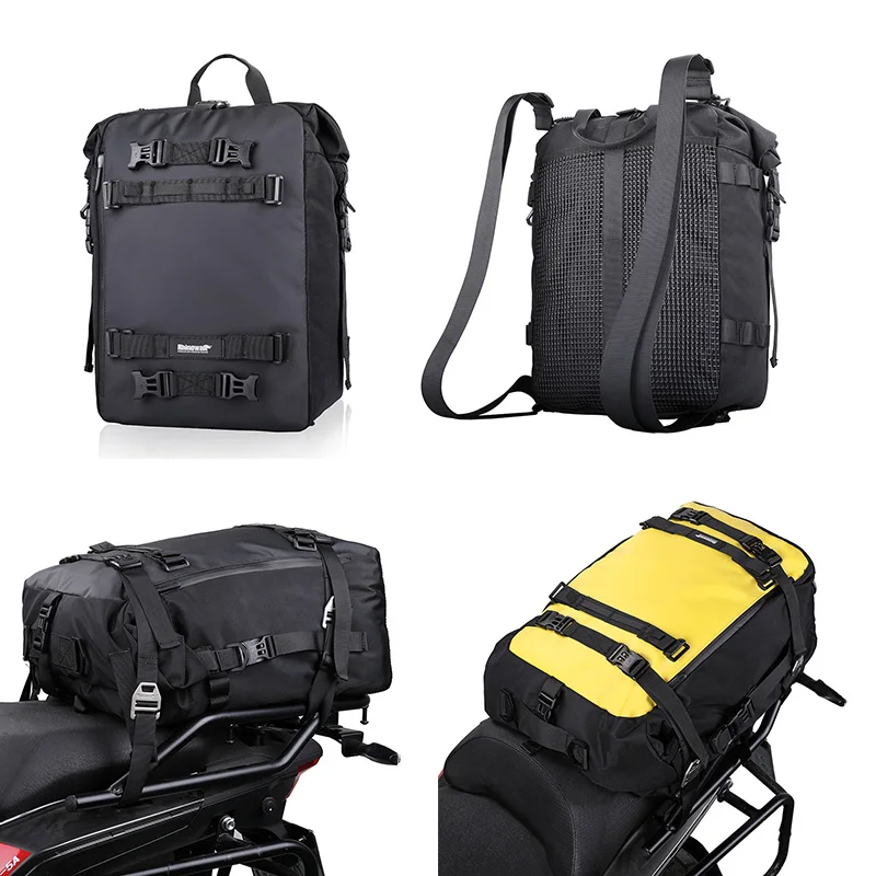 Motorbike Motorcycle Luggage Pack Multi-Function Waterproof Motocross Rear Seat Bag 10L 20L 30L Outdoor Riding Backpack