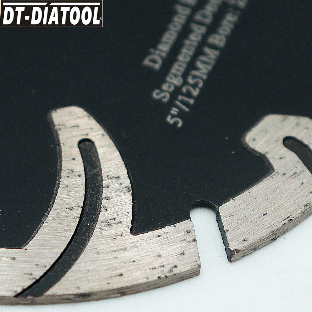 DT-DIATOOL 3 قطعة ضياء 5 بوصة/125 مللي متر شفرات منشار ماسية لقطع الجرانيت حجر الخرسانة مجزأة أسنان عميقة أسطوانة تقطيع