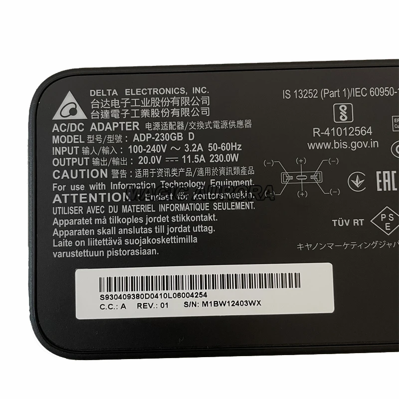 Original Delta ADP-230GB D 20V 11.5A  230W USB Computer Charger For MSI GE66 GP76 GE76 MS-1541 A17-230P1B Gaming Laptop Adapter