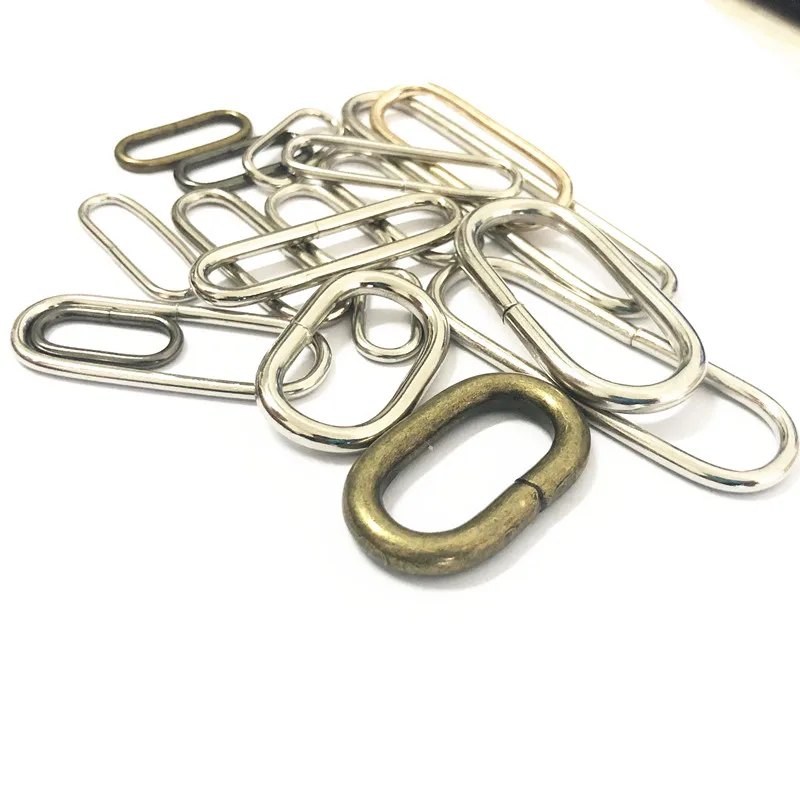 100pcs metal oval ring Watch garment Buckles DIY Accessory sewing 16mm 20mm 25mm 32mm 35mm 38mm 50mm 65mm