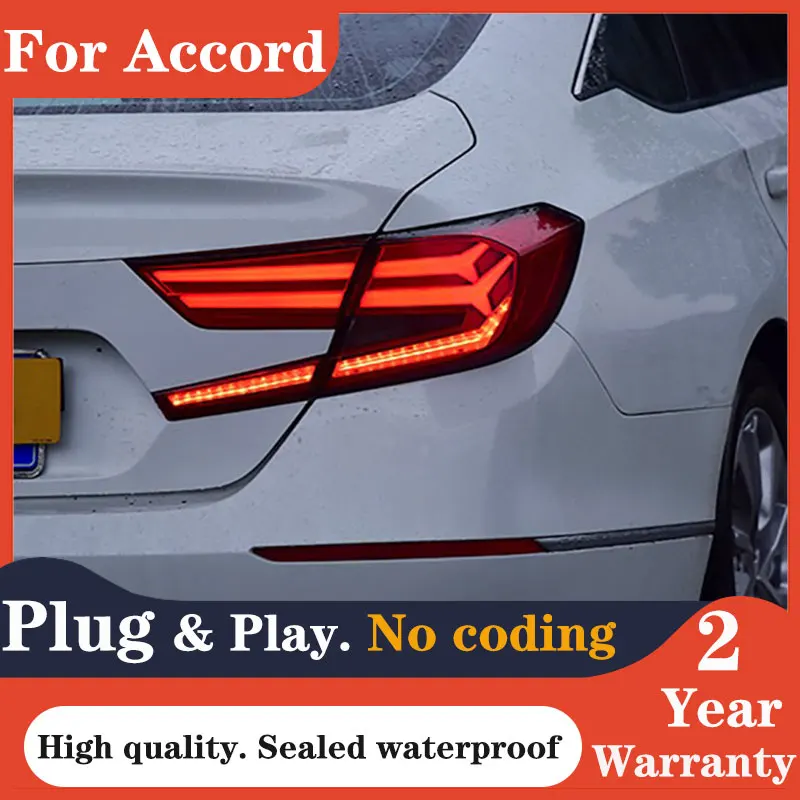

Светодиодные задние фонари s для Honda Accord G10 2018, задние фонари s, Светодиодные ДХО, динамические светильник воротники s светильник задние парковочные огни в сборе
