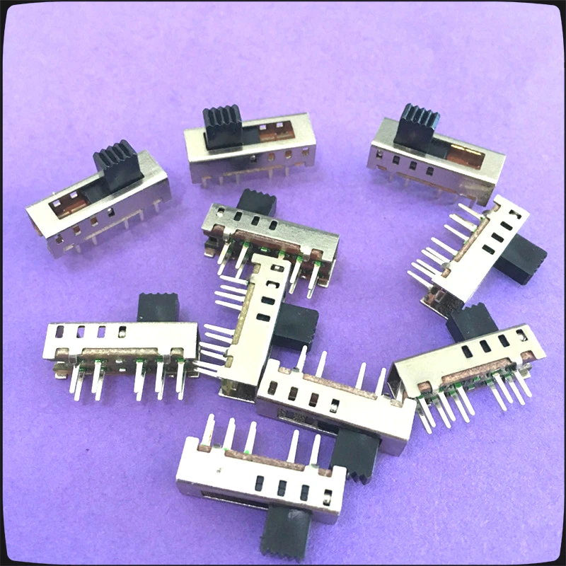 

10pcs/lot ST091 SS24E01-G5 10Pin 4 Position Slide Switches Vertical Toggle DC 50V 0.5AFlashlight Switch 2P4T DP4T Drop Shipping