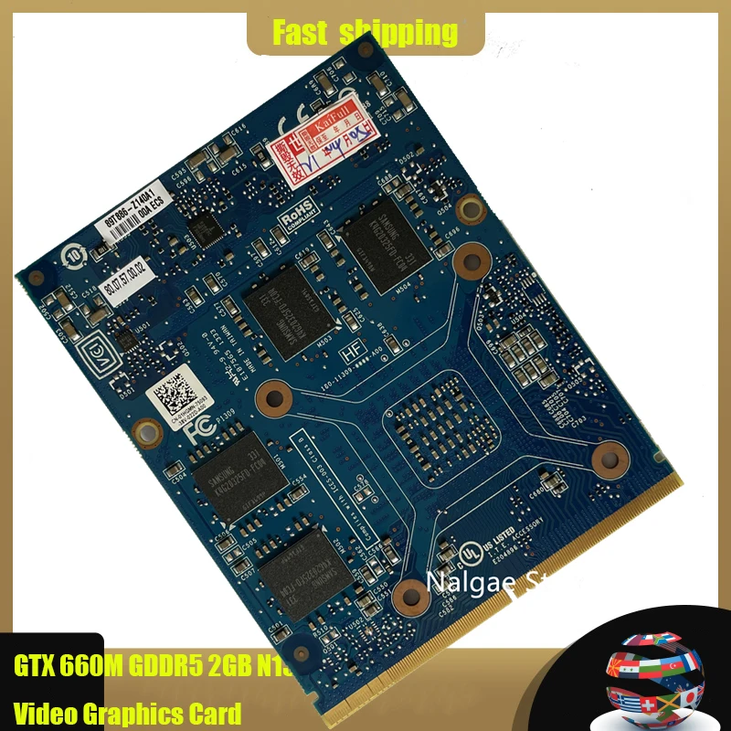 GTX 660M GTX660M 2GB GDDR5 Graphics VGA Video Card GTX 260M 460M upgrade For Dell ALIENWARE M17x R4 M18x R2 M15X M17X R3 R4