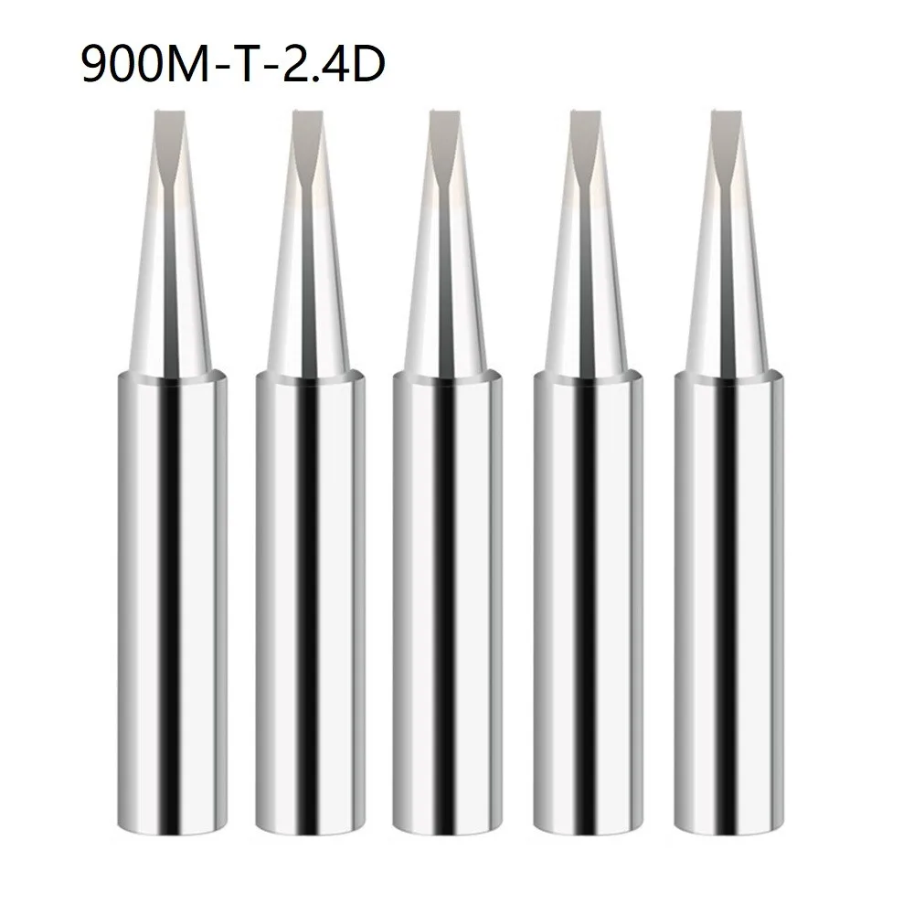 5Pcs Copper Soldering Iron Tips 900M-T IS/I/B/K/SK/2.4D/3.2D/1C/2C/3C/4C Lead-Free Welding Tip Head