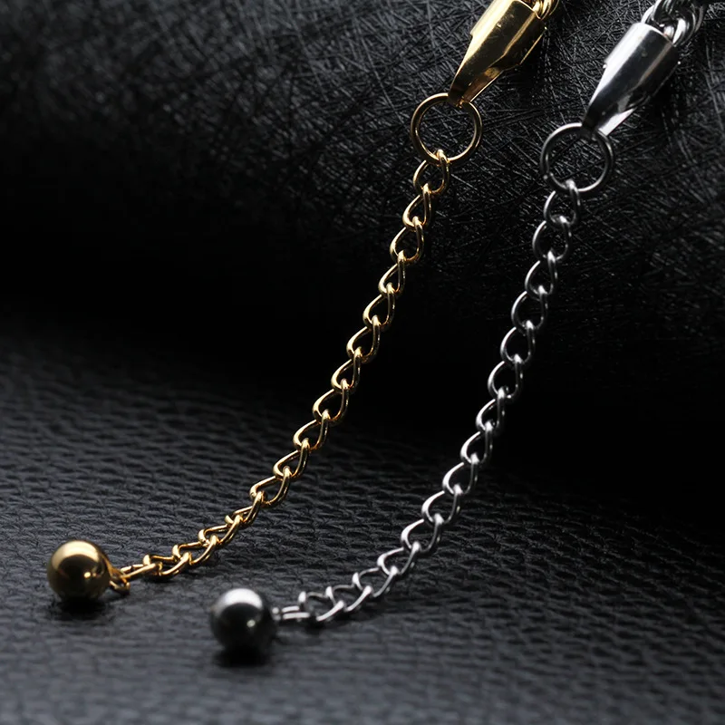 5mm Gold Black Silver Color Stainless Steel Twisted Rope Chain Bracelet Men\'s Titanium Steel Jewelry Length Drop Ship