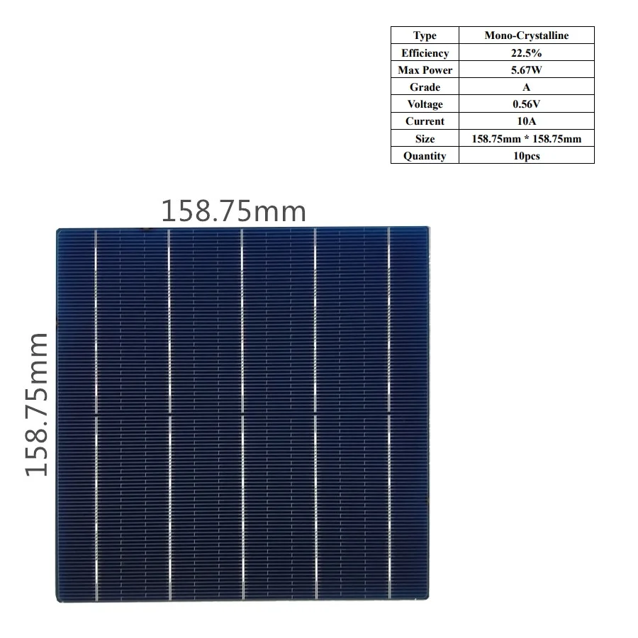 Mono-krystaliczne ogniwo słoneczne klasy PERC 22% wysokiej wydajności DIY panel słoneczny ładowarka 10 sztuk/partia darmowa wysyłka