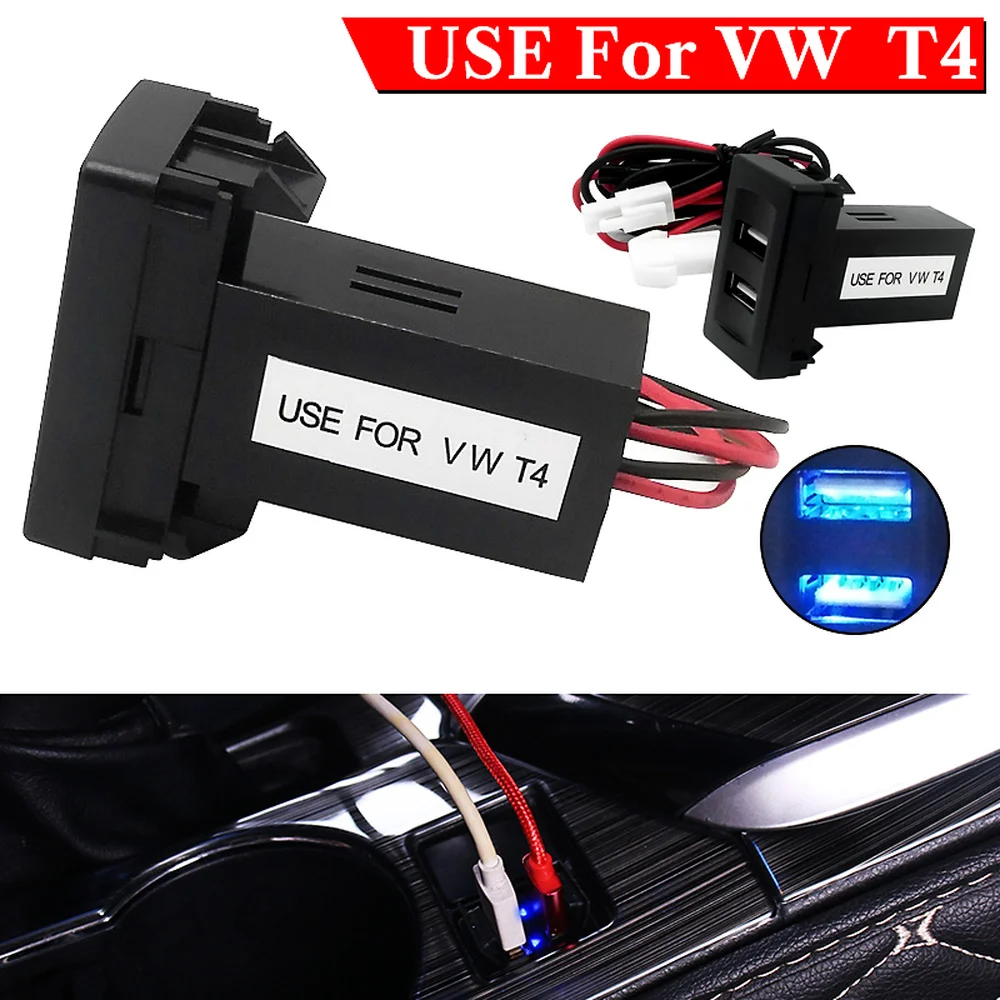 Car Charger Dual USB Auto Car Charger ehicle Power Inverter Converter for Volkswagen for VW T4 Car Charger Special Car