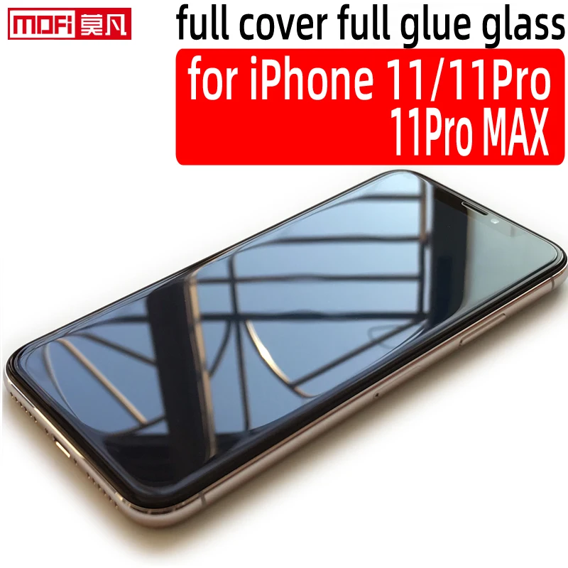 

screen protector for iphone 11 tempered glass iPhone 11pro max full cover full glue 2.5D original apple 11 protective front film