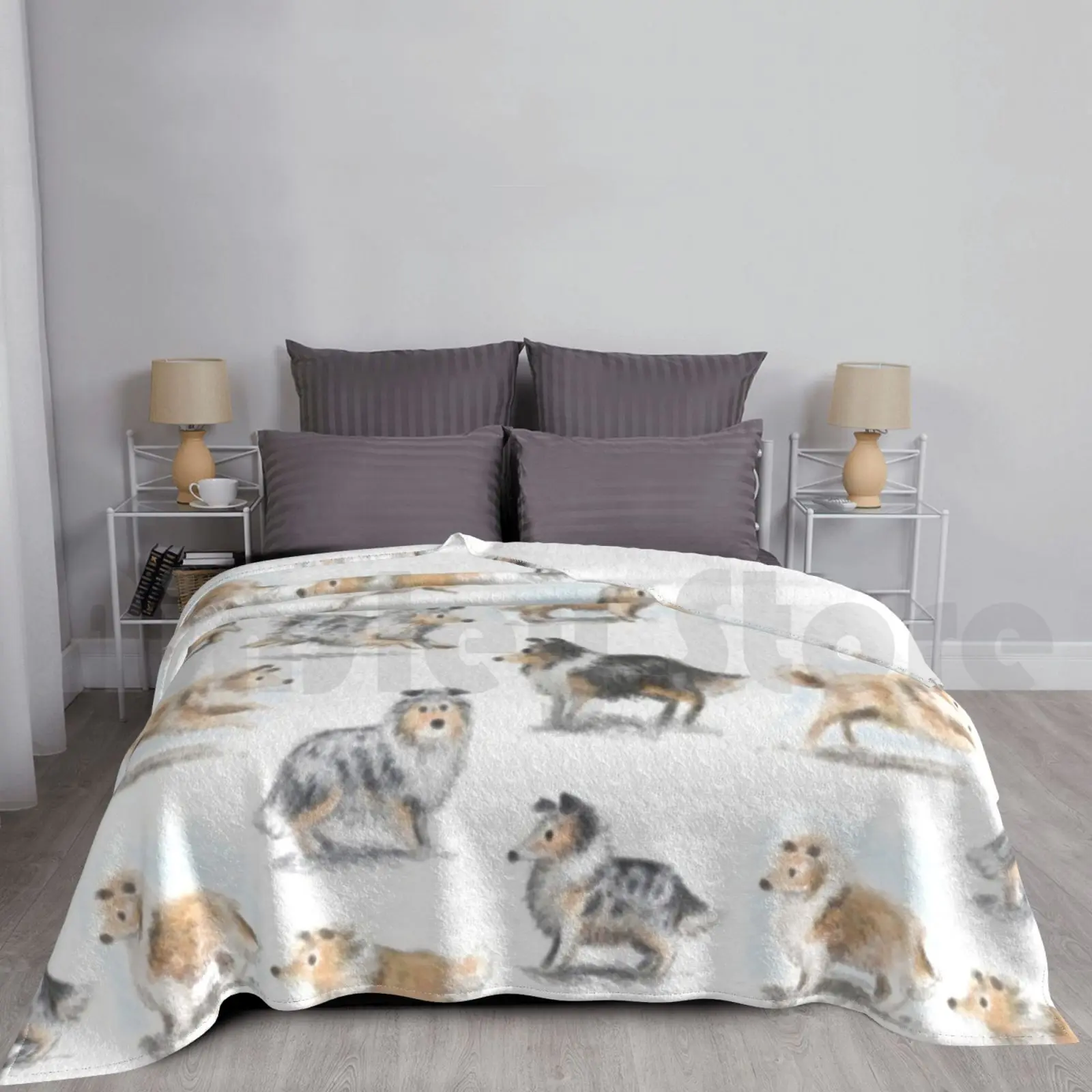 Rough Collies Blanket For Sofa Bed Travel Rough Collie Scottish Scotch Collies Border Welsh American English