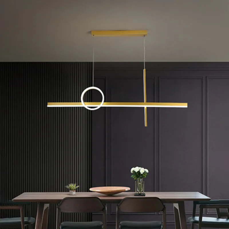 

Suspension luminaire design for Bedroom Dining Room Kitchen Living Room Decor design lamp replica chandelier gold Black ring pen