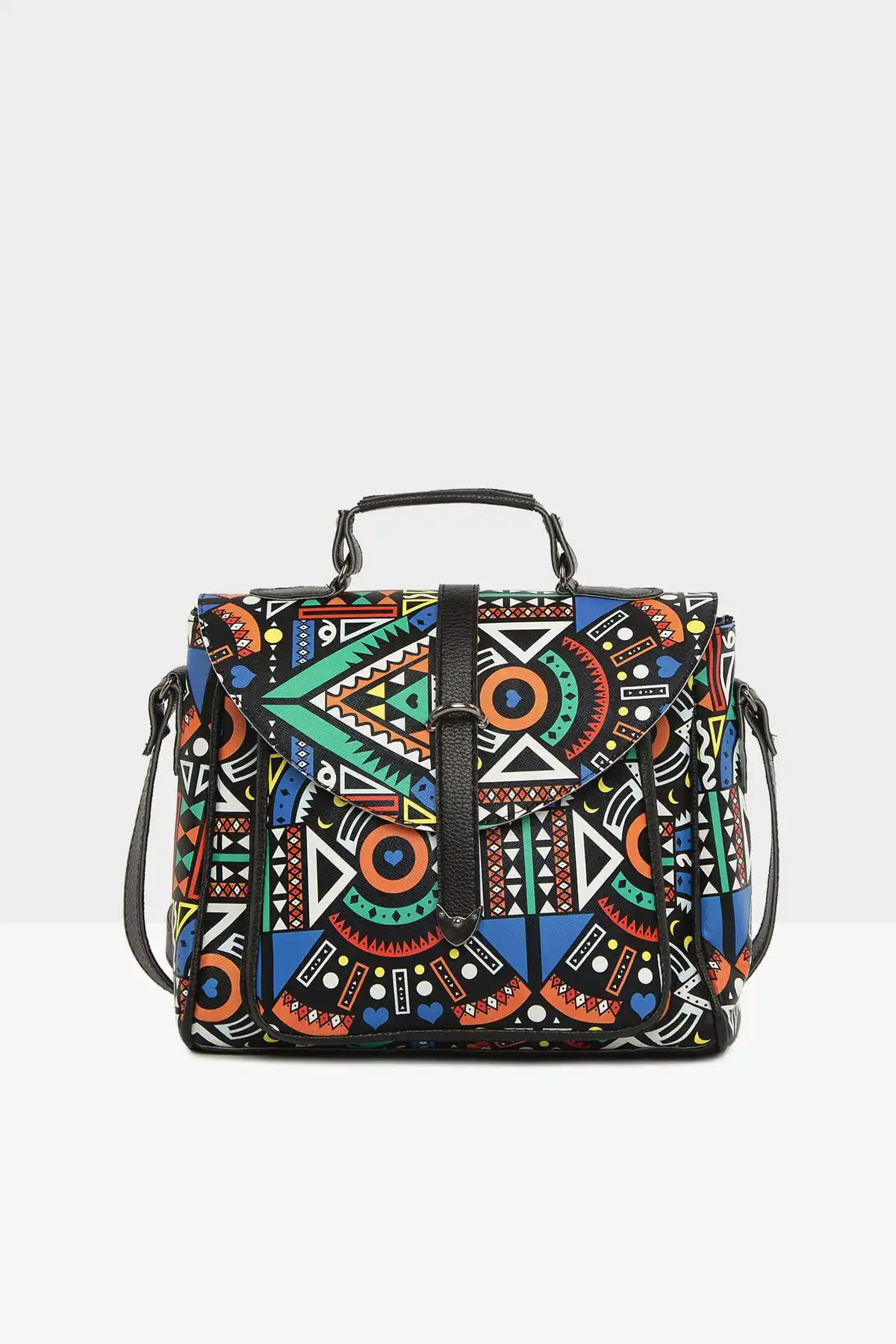 Blue Women 'S Ethnic Pattern Arched Bag M000003278