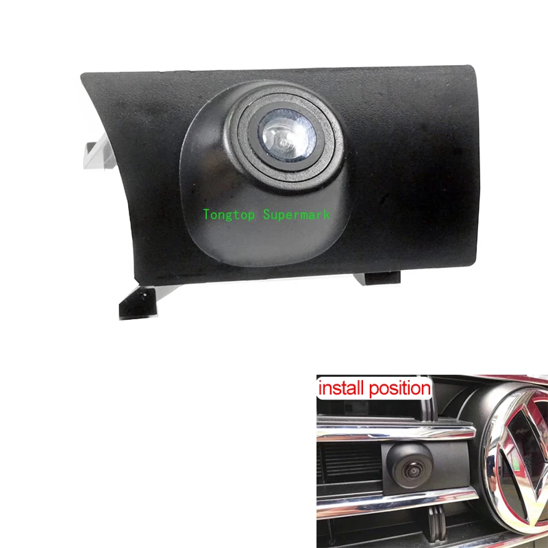 

Night Vision CCD Car Front View Logo Grilles Camera For Volkswagen Sagitar 2017 2018 Positive Image