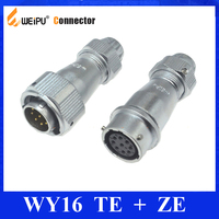 Original Weipu Connector WY16 TE + ZE  2 3 4 5 7 9 10 Pin TE Male Clamping Cable Plug Female In-line Clamping Cable ZE Socket