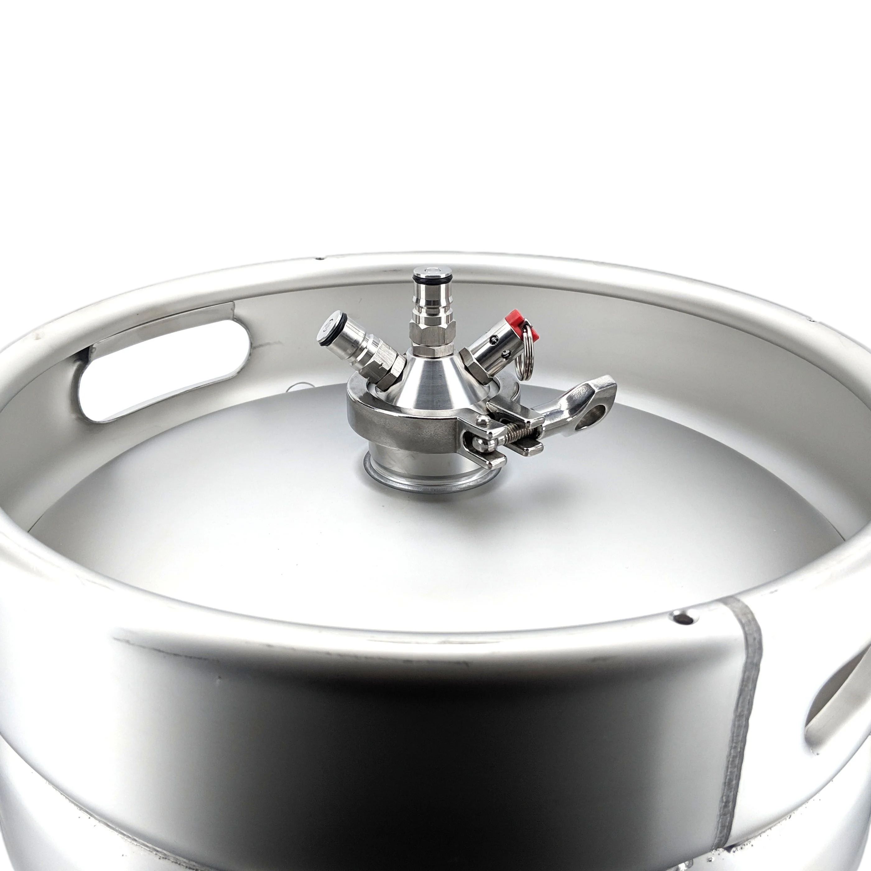 KegLand Ball Lock Tapping Head to 2 Inch Tri-Clover (Commercial Keg Adaptor)