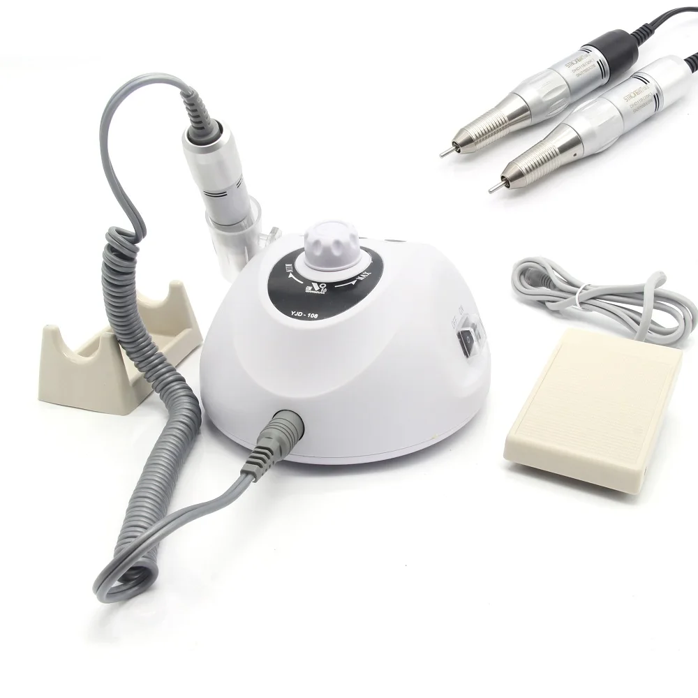 35000 RPM Elektrische Nagelboormachine YJD108 + 109FN Mill Cutter Sets Voor Manicure Nail Tips Manicure Elektrische Nagel Pedicure Bestand