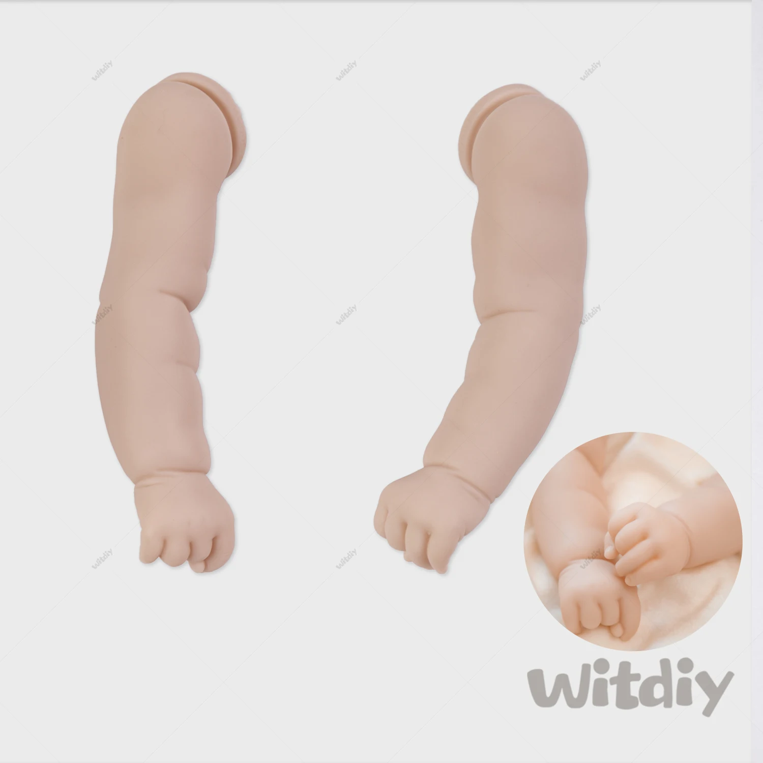 Witdiy Maddie-Muñeca reborn de 48 cm/18,9 pulgadas, muñeco de vinilo en blanco, kit sin pintar, 2 regalos