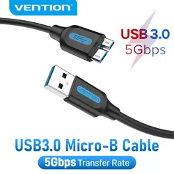 Vention kabel USB Micro B do typu A kabel Micro Transfer danych szybki przewód ładowarki do dysku twardego Samsung USB 3.0 Micro B przewód danych