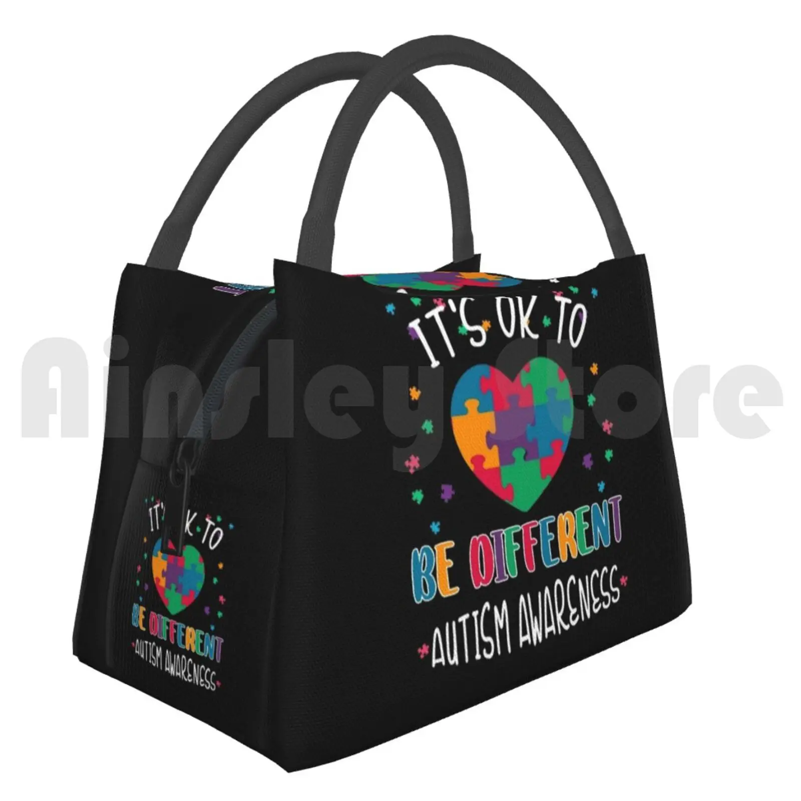 Cooler Lunch Bag Picnic Bag Autism It'S Ok To Be Different Autism Gift Autism Granddaughter Autism Grandson Autism Son