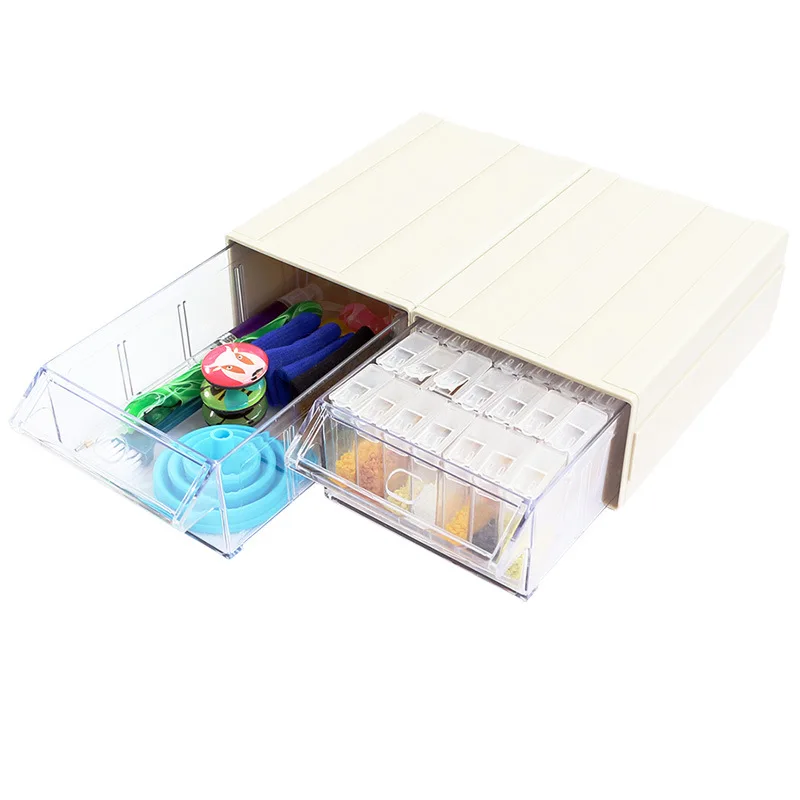 New 5d Diamond Painting Cross Stitch Storage Container With Detachable Drawer Boxes Diamond Embroidery Mosaic Accessories Tools