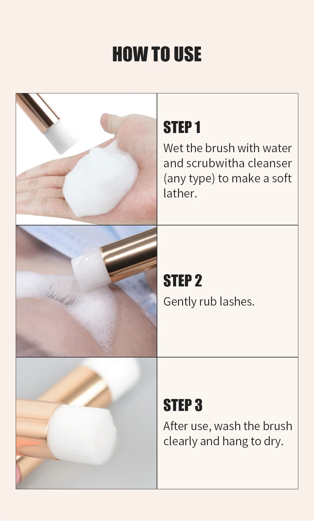 NATUHANA Wimpern-Reinigungsbürste Großhandel Wimpernshampoo Reinigungssets Augenschaumreiniger Make-up-Pinsel Professionelle Make-up-Tools – Detail 11