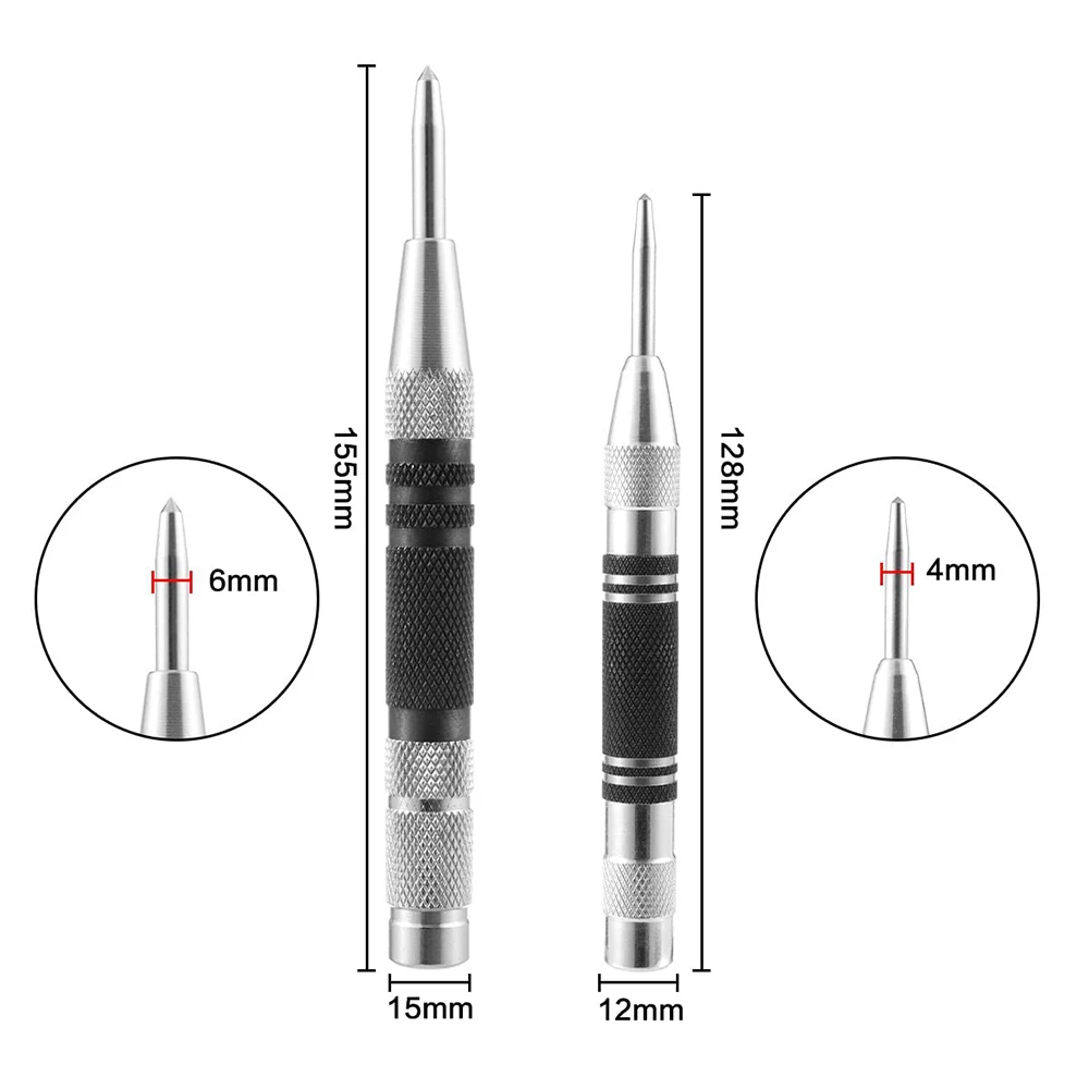 Automatic Center Punch Automatic kerner Center Pin Woodworking Tools Spring Loaded Marker Wood Press Dent Marker Carpenter Tool