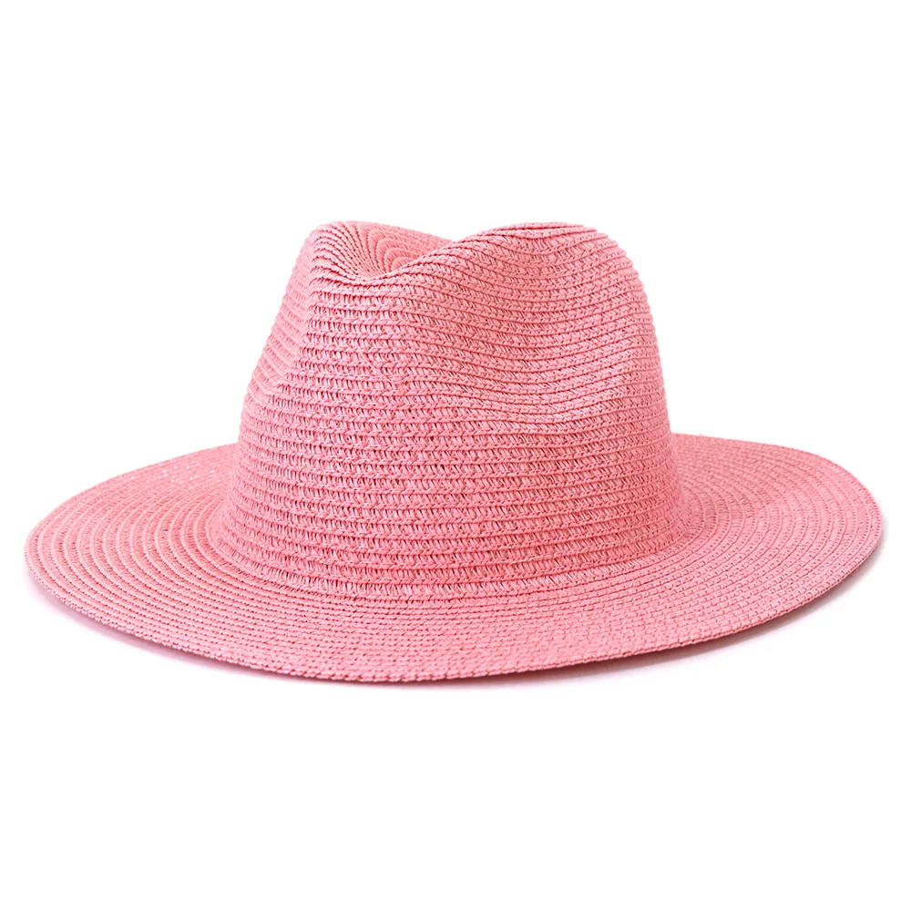 Großhandel Sun Hüte Männer Frauen Sommer Panama Breite Krempe Stroh Hüte Mode Bunte Outdoor Jazz Strand Sonnenschutz Kappe – Detail 25