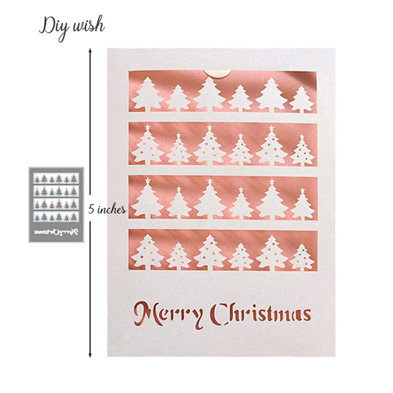 

Merry Christmas Tree Metal Cutting Dies Cut Mold DIY Scrapbook Paper Decoration Craft Knife Mould Blade Punch Stencils Dies