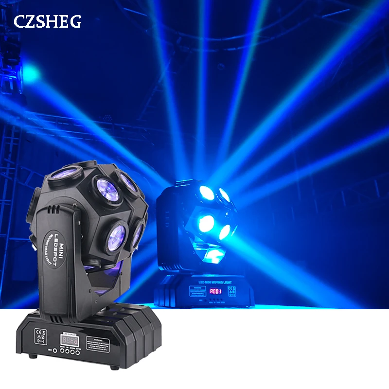 

Rotating beam LED18pcs laser moving head light stage light DMX control dj disco ball Christmas show professional stage show