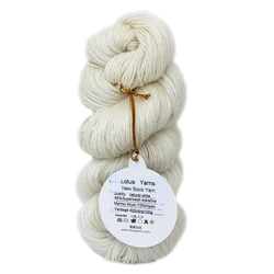 100g Matassa Nuovo Calzino Lane E Filati Lana Merino Nylon del sacchetto di Mano di lavoro a maglia Crochet Undyed Lane E Filati Bianco Naturale